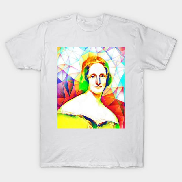 Mary Shelley Colourful Portrait | Mary Shelly Artwork 11 T-Shirt by JustLit